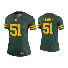 Women Green Bay Packers #51 Krys Barnes Green Alternate Legend Jersey